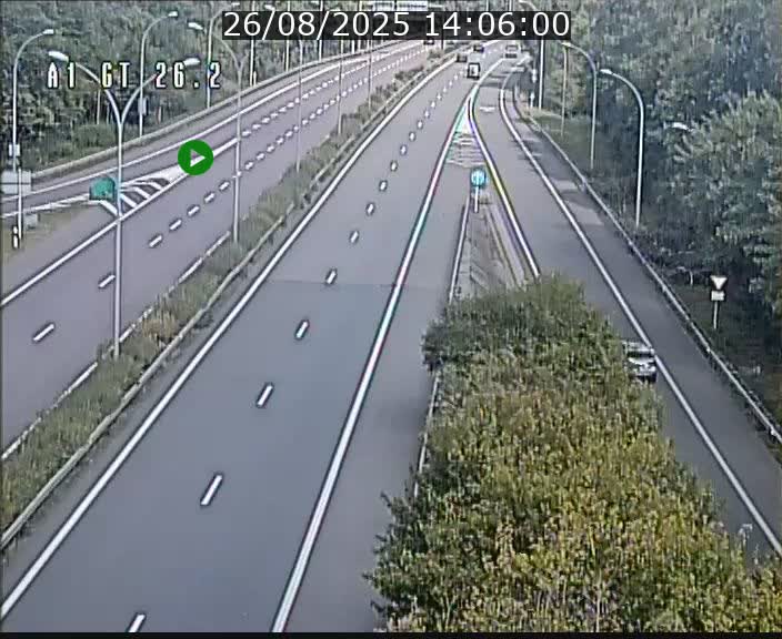 Traffic live webcam Luxembourg Grevenmacher - A1 direction Allemagne - BK 26.2