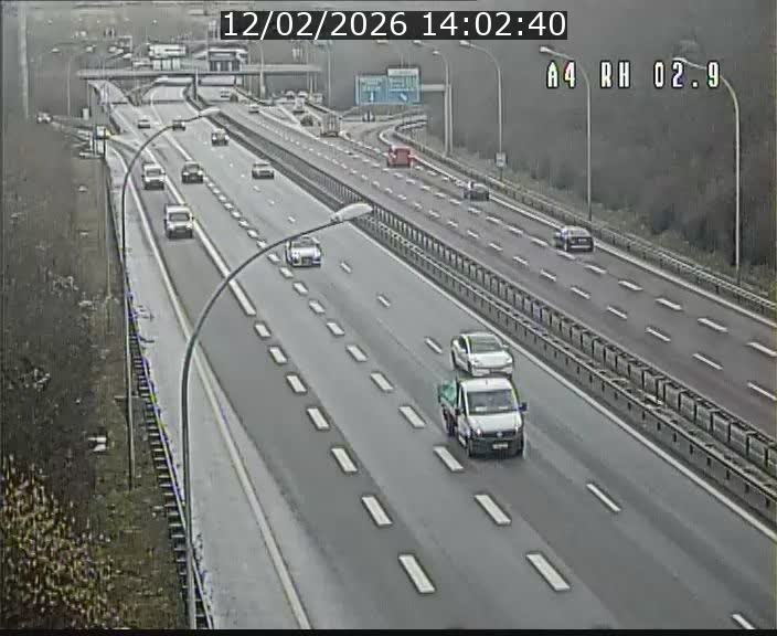 Webcam traffic A4 Luxembourg - BK 2.9 - Croix de Cessange (direction Luxembourg)