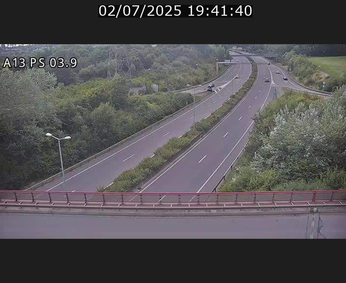 Traffic live webcam Luxembourg Differdange - A13 direction Esch-sur-Alzette - BK 3.9