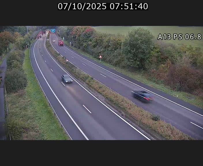 Traffic live webcam Luxembourg Ehlerange - A13 direction Esch-sur-Alzette - BK 6.8