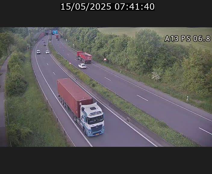 Traffic live webcam Luxembourg Ehlerange - A13 direction Esch-sur-Alzette - BK 6.8