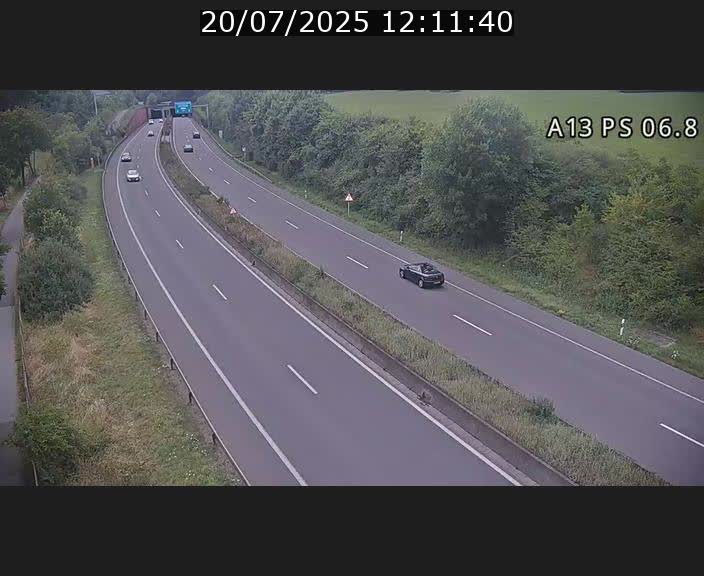 Traffic live webcam Luxembourg Ehlerange - A13 direction Esch-sur-Alzette - BK 6.8