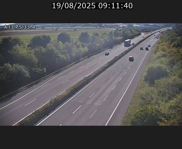 Webcam trafic sur A13 à hauteur de Mondorf-les-Bains en direction d'Altwies
