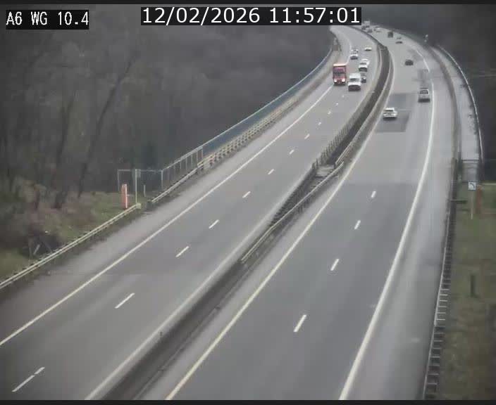 Traffic live webcam Luxembourg Mamer - A6 - BK 10.4 - direction Luxembourg/France/Allemagne