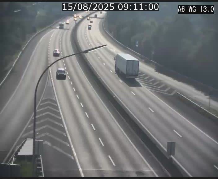 Traffic live webcam Luxembourg Mamer - A6 - BK 13 - direction Luxembourg/France/Allemagne