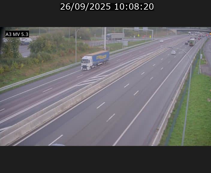 Webcam à l'Aire de Berchem au Luxembourg sur l'A3. Vue orientée vers la France