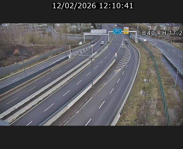 Webcam sur le contournement d'Esch Belval à hauteur de la sortie Université de Luxembourg. Vue orientée vers Luxembourg