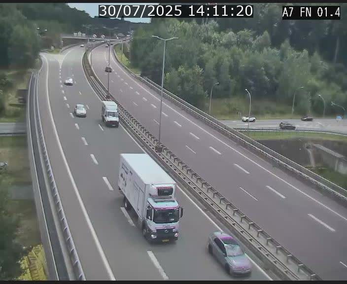 Caméra autoroute Luxembourg A7 - Tunnel Stafelter - direction Echangeur Grünewald