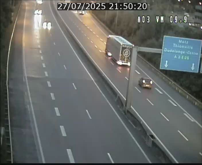 Webcam Autoroute à la Croix de Bettembourg - A3 - BK 9.9 - direction France