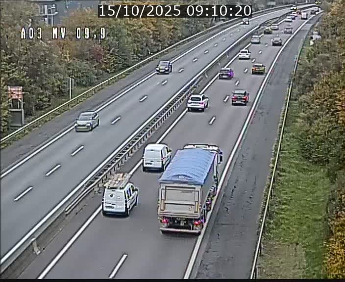 Webcam Autoroute à la Croix de Bettembourg - A3 - BK 9.9 - direction Luxembourg-Ville
