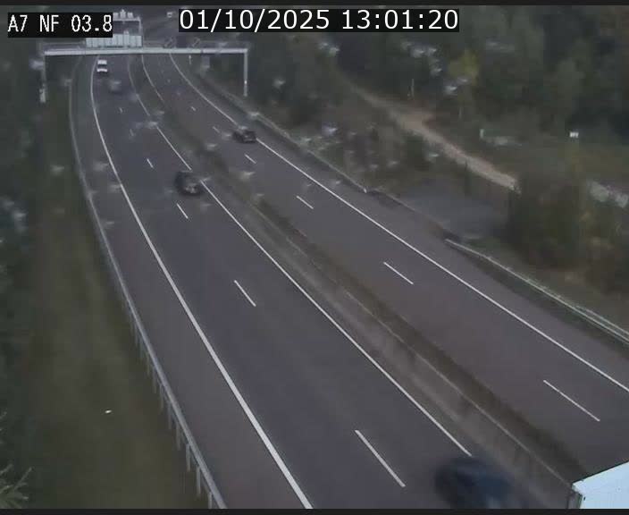 Webcam autoroute A7 au Luxembourg à la sortie du Tunnel Stafelter vers le Nord