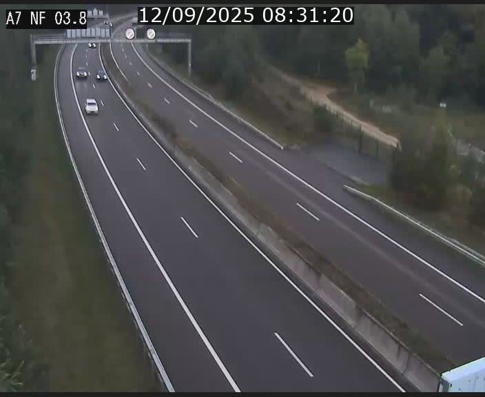 Webcam autoroute A7 au Luxembourg à la sortie du Tunnel Stafelter vers le Nord