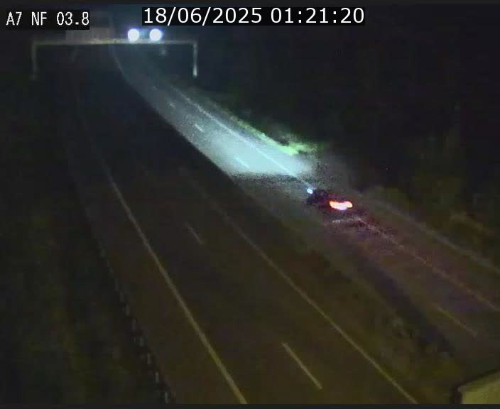 Webcam autoroute A7 au Luxembourg à la sortie du Tunnel Stafelter vers le Nord