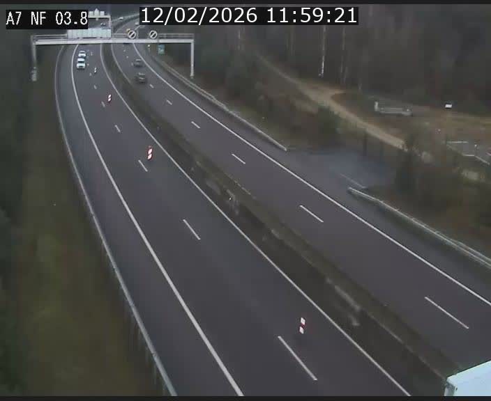 Webcam autoroute A7 au Luxembourg à la sortie du Tunnel Stafelter vers le Nord
