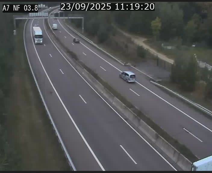 Webcam autoroute A7 au Luxembourg à la sortie du Tunnel Stafelter vers le Nord
