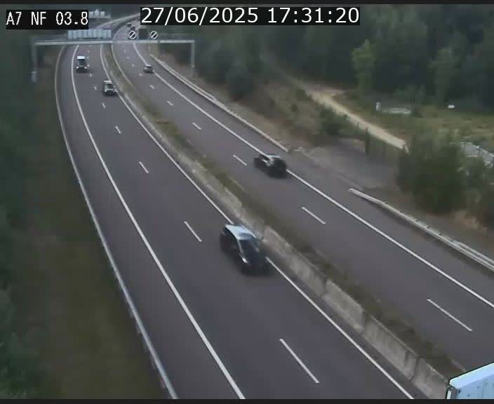 Webcam autoroute A7 au Luxembourg à la sortie du Tunnel Stafelter vers le Nord