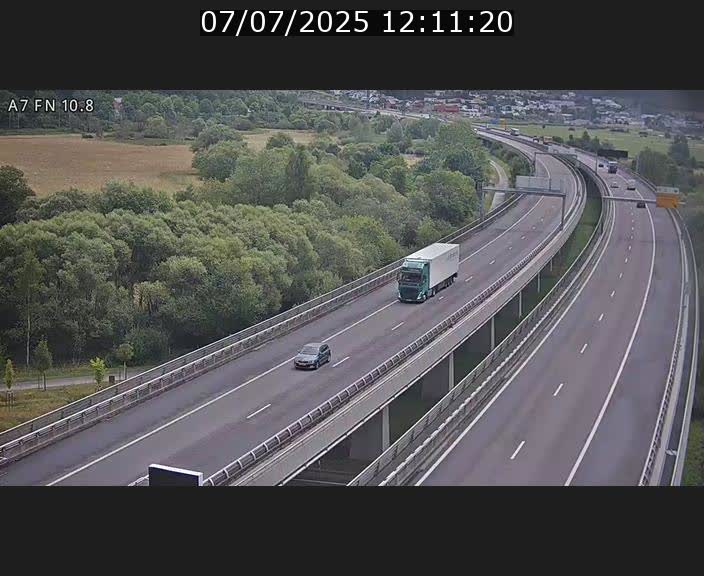Caméra trafic Luxembourg - A7, Tunnel Gousselerbierg, sortie sud, direction rond-point Lorentzweiler (BK 10.8)