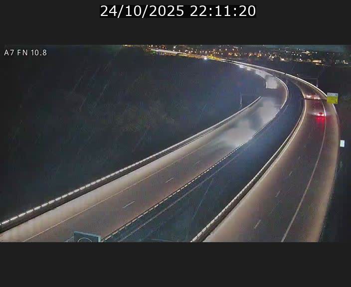 Caméra trafic Luxembourg - A7, Tunnel Gousselerbierg, sortie sud, direction rond-point Lorentzweiler (BK 10.8)
