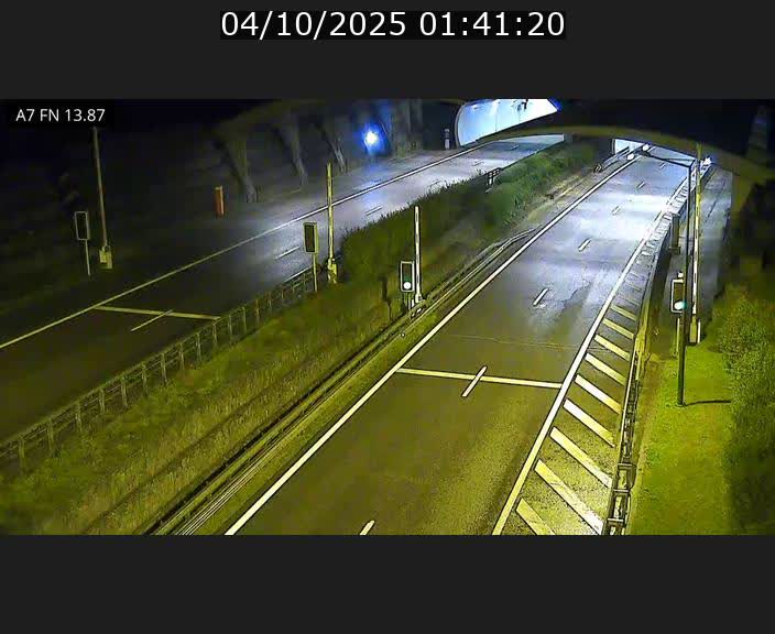 Caméra trafic Luxembourg - A7, Tunnel Gousselerbierg, entrée nord, direction Lorentzweiler