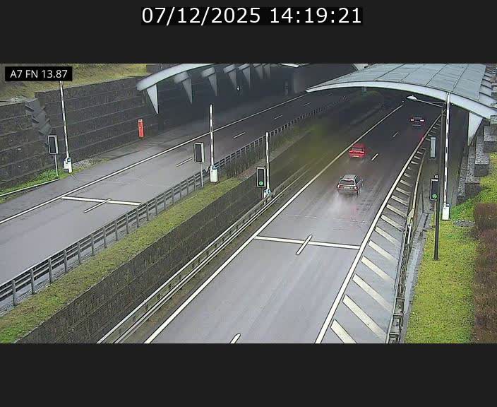 Caméra trafic Luxembourg - A7, Tunnel Gousselerbierg, entrée nord, direction Lorentzweiler