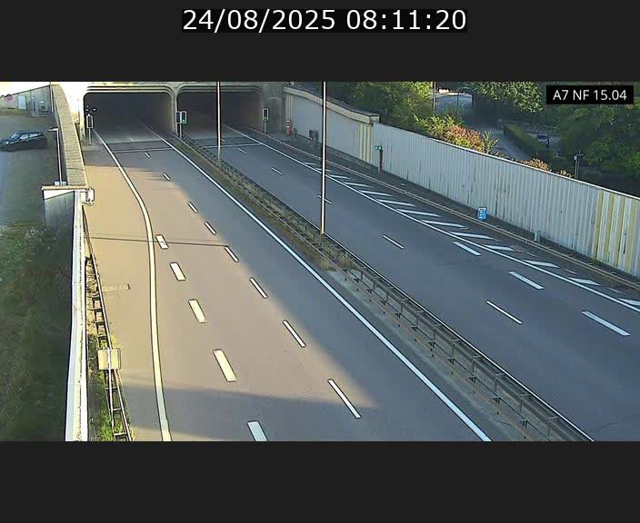 Caméra trafic Luxembourg - A7, Tunnel Mersch, entrée sud, direction Ettelbruck