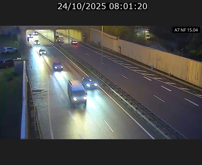 Caméra trafic Luxembourg - A7, Tunnel Mersch, entrée sud, direction Ettelbruck