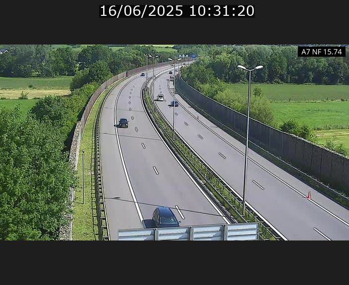 Caméra trafic Luxembourg - A7, Tunnel Mersch, entrée nord, direction Lorentzweiler