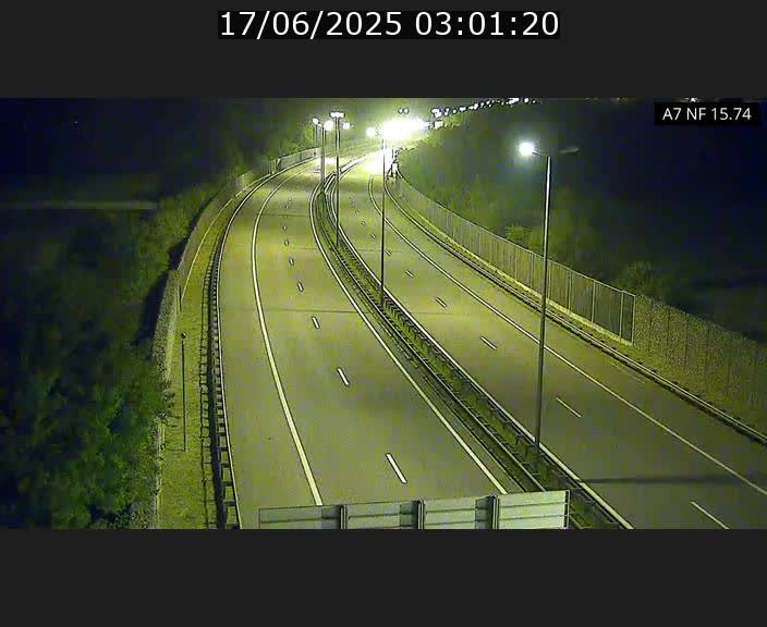 Caméra trafic Luxembourg - A7, Tunnel Mersch, entrée nord, direction Lorentzweiler