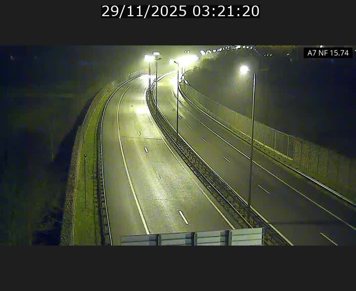 Caméra trafic Luxembourg - A7, Tunnel Mersch, entrée nord, direction Lorentzweiler
