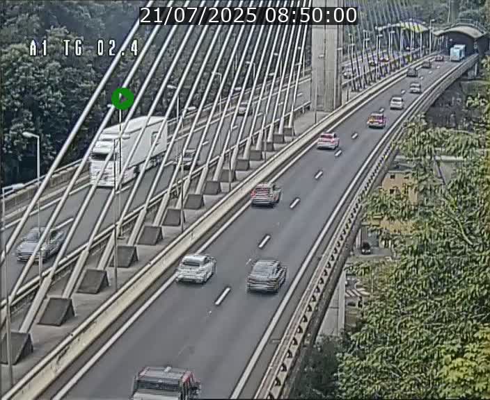 Traffic live webcam Luxembourg Sandweiler - A1 direction Luxembourg-ville - BK 2.4