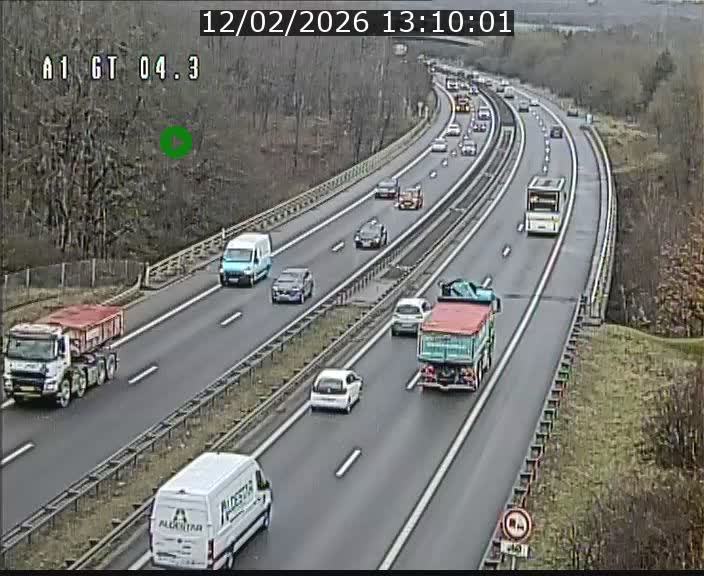 Traffic live webcam Luxembourg Itzig - A1 direction Sandweiler - BK 4.3