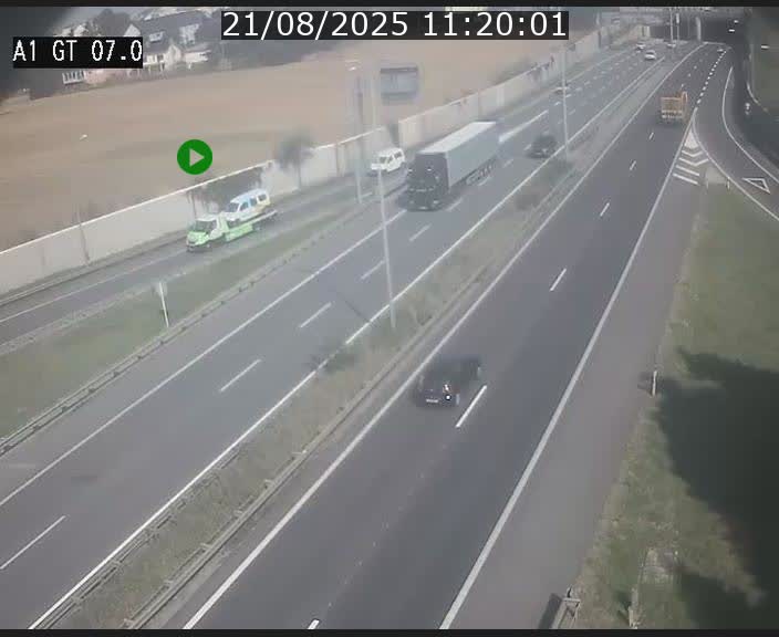 Traffic live webcam Luxembourg Cents - A1 direction Kirchberg - BK 7