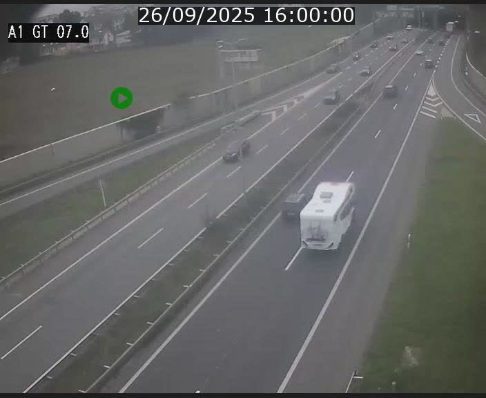 Traffic live webcam Luxembourg Cents - A1 direction Kirchberg - BK 7