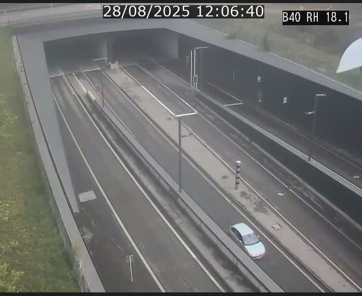 Webcam sur la route de contournement d'Esch-Belval avant le tunnel Central Gate au niveau de la porte de France et du radar fixe
