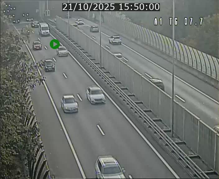 Traffic live webcam Luxembourg Kirchberg - A1 direction Luxembourg-ville - BK 7.7