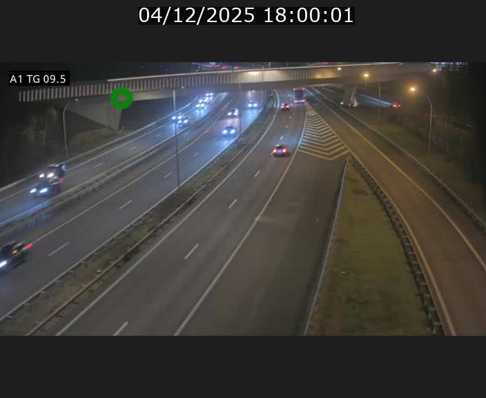 Traffic live webcam Luxembourg Jonction Grünewald - A1 direction Luxembourg-ville - BK 9.5