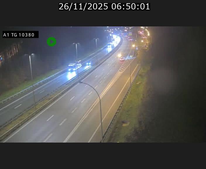Traffic live webcam Luxembourg Senningerberg - A1 direction Luxembourg Kirchberg - BK 10.3