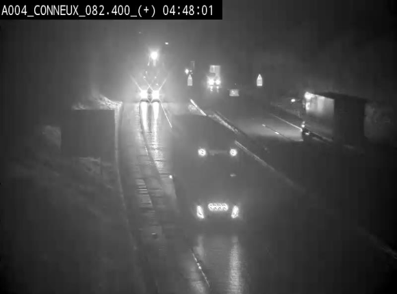 Webcam à hauteur de Conneux sur l'E411 en direction du sud de la Belgique