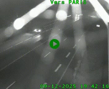 Caméra routière sur l'autoroute A20 à Saint-Hilaire-Bonneval, au sud de Limoges. Vue orientée vers Paris