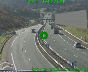 Caméra routière sur l'autoroute A20 à Noailles, en périphérie de Brive-la-Gaillarde. Vue orientée vers Toulouse