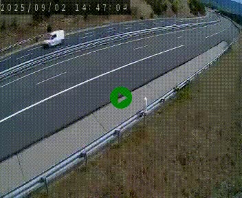Caméra autoroutière France - A75, Engayresque, entre Millau et Séverac-le-Chateau, en direction de Montpellier