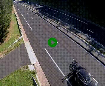 Caméra autoroute A75 à hauteur du col des Issartets en direction de Montpellier