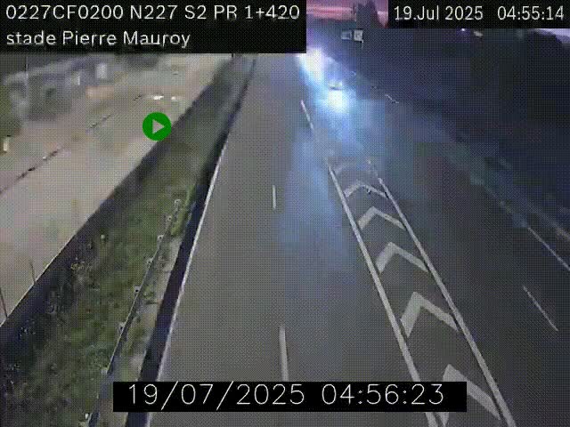 Webcam à hauteur du Stade Pierre Mauroy à Villeneuve d'Ascq sur la N227. Vue orientée vers Mons-en-Baroeul