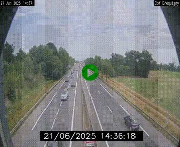 Webcam sur le périphérique de Rennes (N136) à hauteur du quartier Bréquigny, au sud de la ville