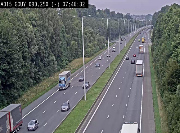 Webcam autoroute Belgique - Gouy-lez-piéton - E42 - BK 90.3
