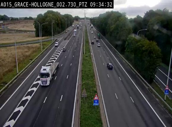 Caméra trafic Belgique - Grâce-Hollogne - E42, jonction avec A604, direction Loncin/Aéroport de Liège -  BK 3.2