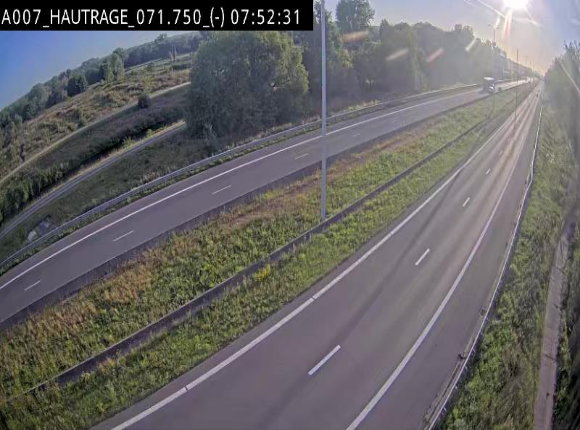Webcam autoroute Belgique - Hautrage - E19 - BK 71.7
