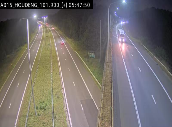 Webcam autoroute Belgique - Houdeng-Goegnies - Jonction E19/E42 direction Tournai/Mons - BK 101.85
