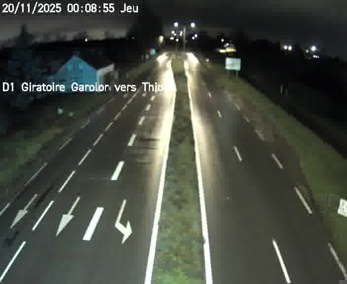 Webcam de surveillance sur D1 (France) à Ennery, cadrée vers Thionville, proposant une information routière utile aux déplacements quotidiens.
