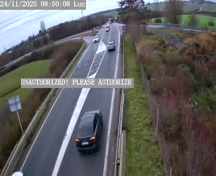 Point de vue trafic déployé sur D181a (France) à Sainte Marie aux Chênes, regardant vers Homecourt, aidant conducteurs et services à anticiper les flux.